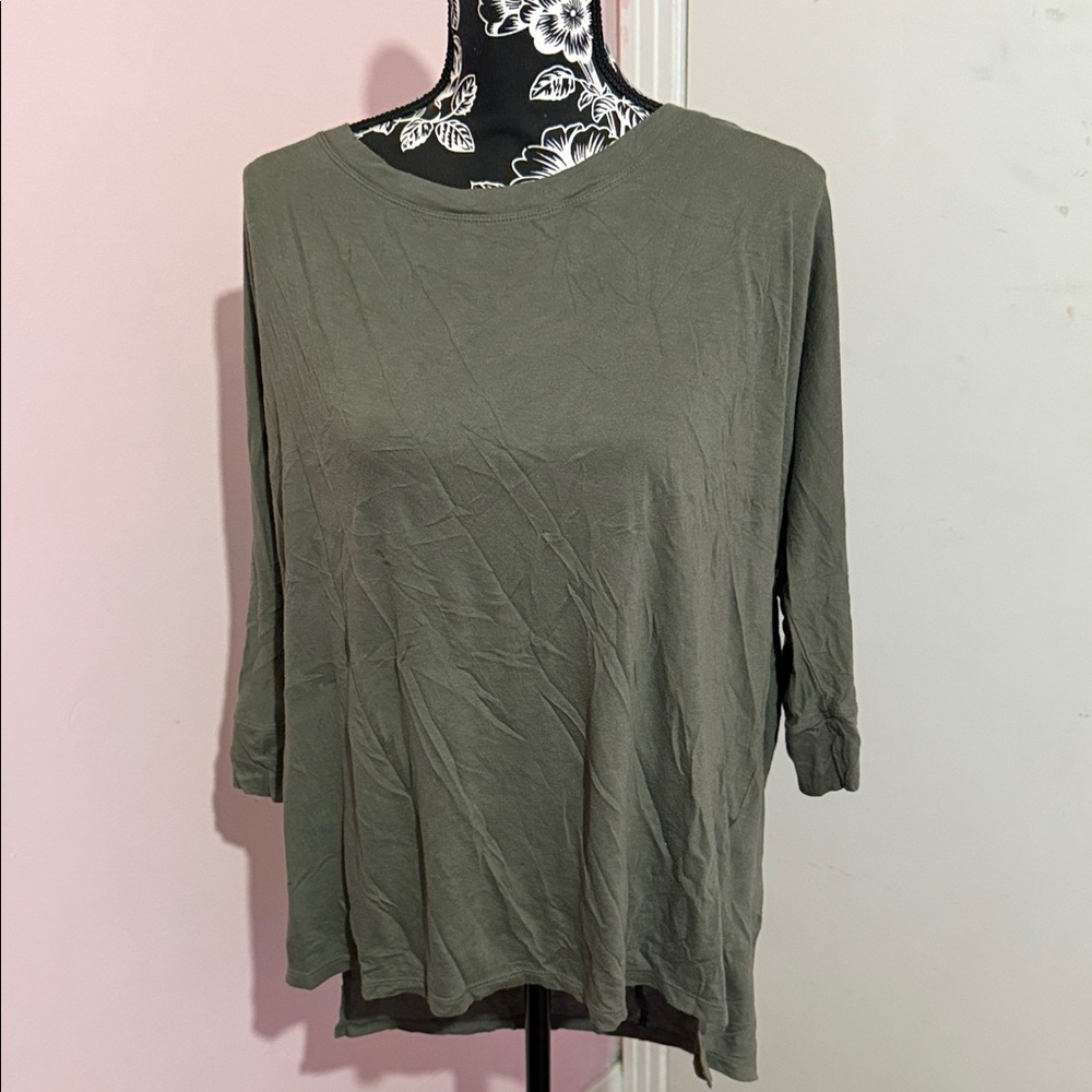 Express Olive Long Sleeve Women's Top